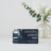 GUITAR Blue Aquamarin Metallic Visitenkarte (Stehend Vorderseite)