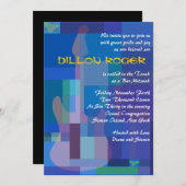 GUITAR BLUES Musical Bar Bat Mitzvah Einladung (Vorne/Hinten)