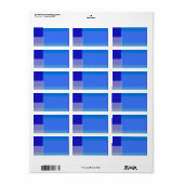 GUITAR BLUES Musical Bar Bat Mitzvah Label Adressaufkleber (Vorne)