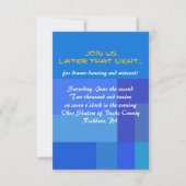 GUITAR BLUES Musical Bar Bat Mitzvah Party Card Einladung (Vorderseite)