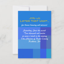 GUITAR BLUES Musical Bar Bat Mitzvah Party Card