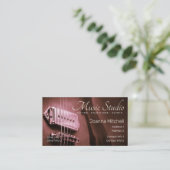 GUITAR Burgundy Pink Visitenkarte V2.0 (Stehend Vorderseite)