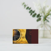 Guitar Business Card Visitenkarte (Stehend Vorderseite)