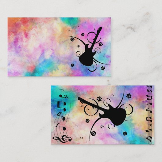 Guitar Business Card Visitenkarte (Vorne/Hinten)