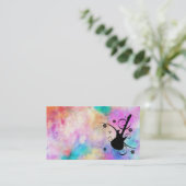 Guitar Business Card Visitenkarte (Stehend Vorderseite)