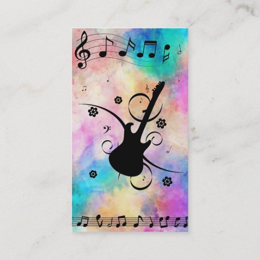 Guitar Business Card Visitenkarte (Rückseite)