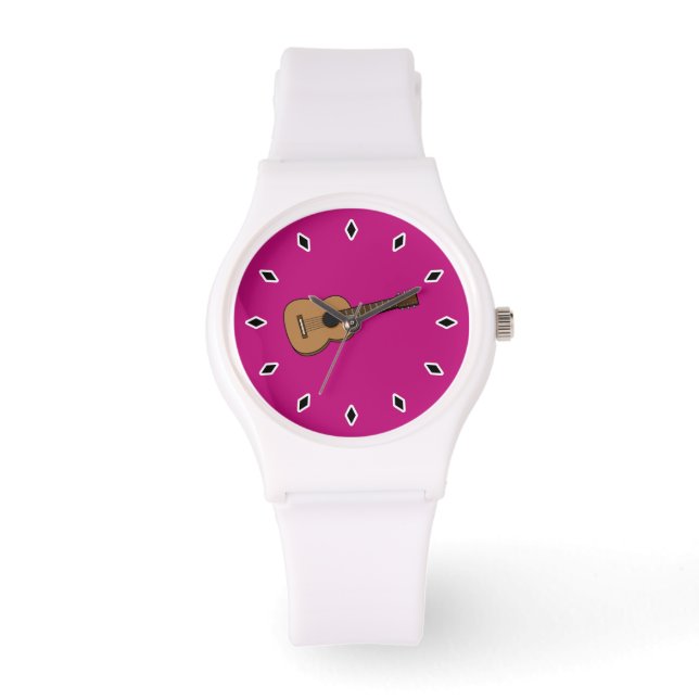 Guitar Cartoon Armbanduhr (Vorderseite)