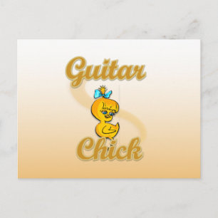 Guitar Chick Postkarte