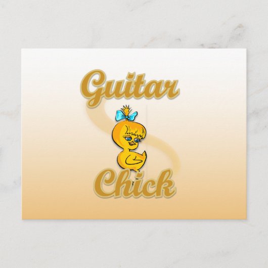 Guitar Chick Postkarte (Vorderseite)