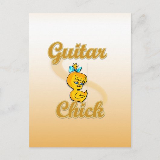 Guitar Chick Postkarte (Vorderseite)