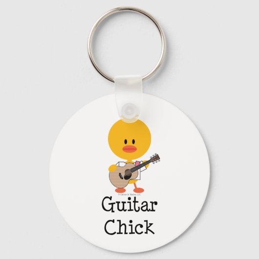 Guitar Chick Schlüsselanhänger (Vorderseite)