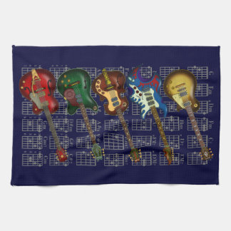 Guitar & chord handtuch