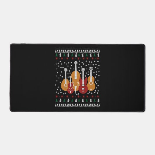 Guitar Christmas Schreibtischunterlage (Vorderseite)