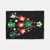 Guitar Christmas T Shirt  Fleecedecke (Vorderseite (Horizontal))