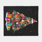 Guitar Christmas Tree Funny Fleecedecke (Vorderseite (Horizontal))