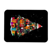 Guitar Christmas Tree Funny Magnet (Horizontal)