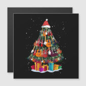 Guitar Christmas Tree Funny Magnetkarte (Vorne/Hinten)