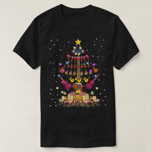 Guitar Christmas Tree Light Star Top Merry Christm (Design vorne)
