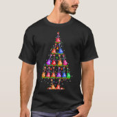 Guitar Christmas Tree Lights Funny Xmas Pajamas Gu T-Shirt (Vorderseite)