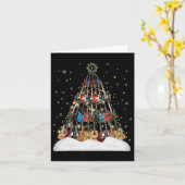 Guitar Christmas Tree Shirt Musician Xmas Geschenk Karte (Gelbe Blume)