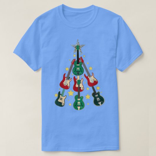 Guitar Christmas Tree T-Shirt (Design vorne)