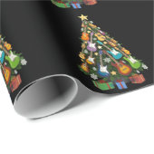 Guitar Christmas Tree Theater Musical Lover Merry  Geschenkpapier (Rolleneckpunkt)