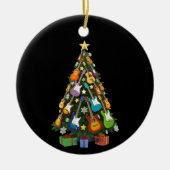 Guitar Christmas Tree Theater Musical Lover Merry Keramik Ornament (Vorne)