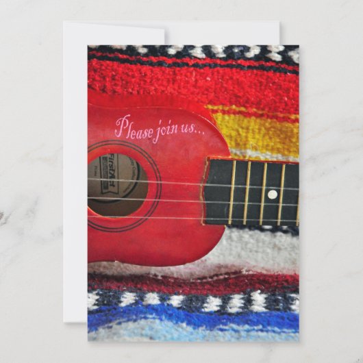 Guitar Cinco De Mayo Einladung (Vorderseite)