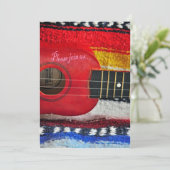 Guitar Cinco De Mayo Einladung (Stehend Vorderseite)