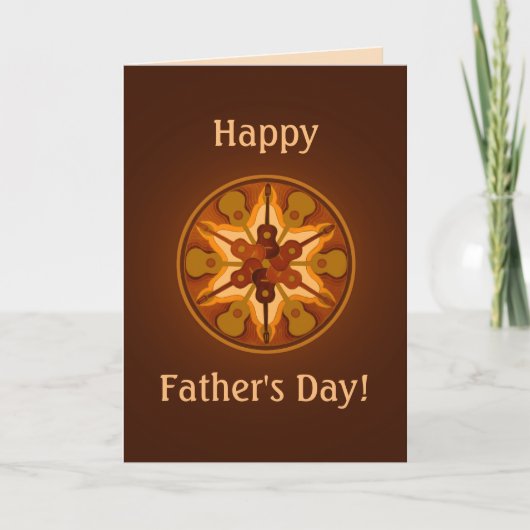 Guitar Circle Father's Day Card Karte (Vorderseite)
