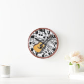 GUITAR-CLOCK RUNDE WANDUHR (Zuhause)