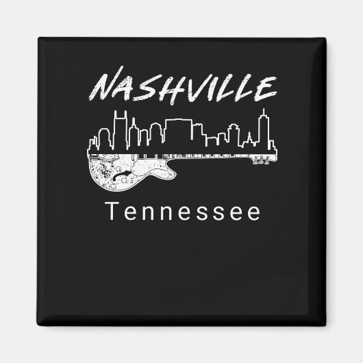 Guitar Country Music Souvenir Geschenk Nashville Magnet (Vorne)
