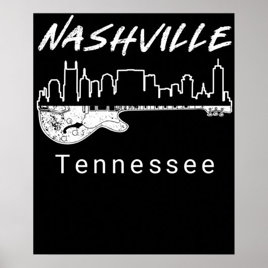 Guitar Country Music Souvenir Geschenk Nashville Poster (Vorne)