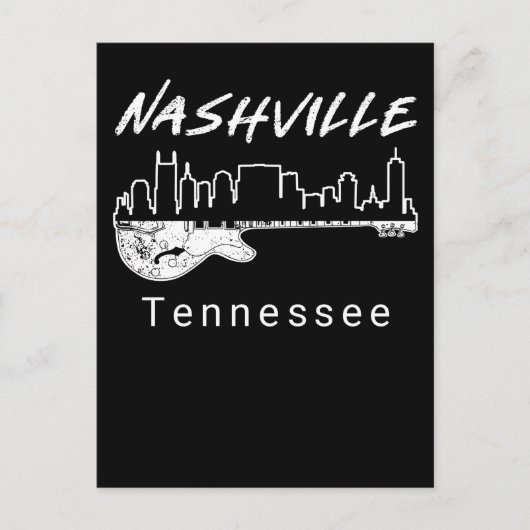 Guitar Country Music Souvenir Geschenk Nashville Postkarte (Vorderseite)