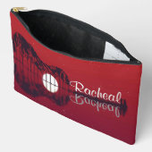 Guitar Cove Red w Individuelle Name Zubehörtasche (Offen)