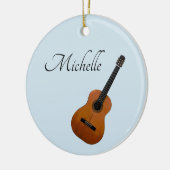 Guitar Custom Blue Christmas Keramik Ornament (Links)