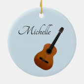Guitar Custom Blue Christmas Keramik Ornament (Hinten)