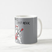 Guitar Dog Mug Fun Rock & Roll Gift for Dog Owners Kaffeetasse (VorderseiteRechts)