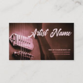 Guitar Electric Country Rock Music Business Card Visitenkarte (Rückseite)