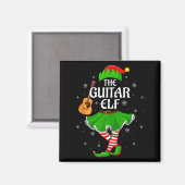 Guitar Elf Christmas Family Girls Women Elf Squad Magnet (Vorderseite/Rückseite)
