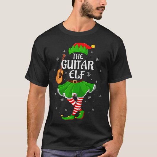 Guitar Elf Christmas Family Girls Women Elf Squad T-Shirt (Vorderseite)