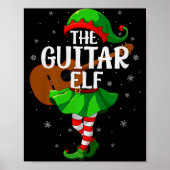 Guitar Elf Christmas Girls Women Elf Squad Xmas Fa Poster (Vorne)