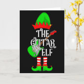 Guitar Elf Christmas Pajamas Matching Family Elf S Karte (Gelbe Blume)