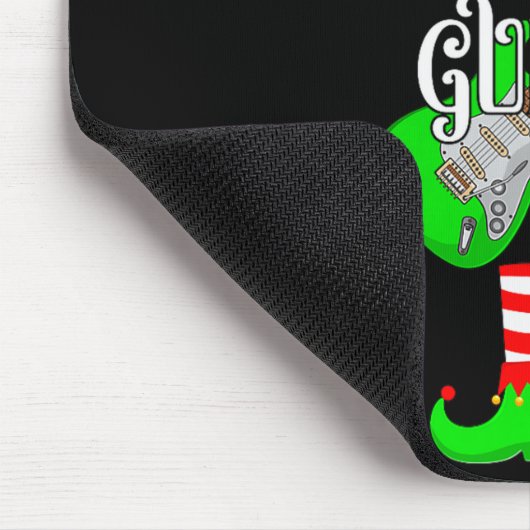 Guitar Elf Christmas Pajamas Matching Family Elf S Mousepad (Ecke)