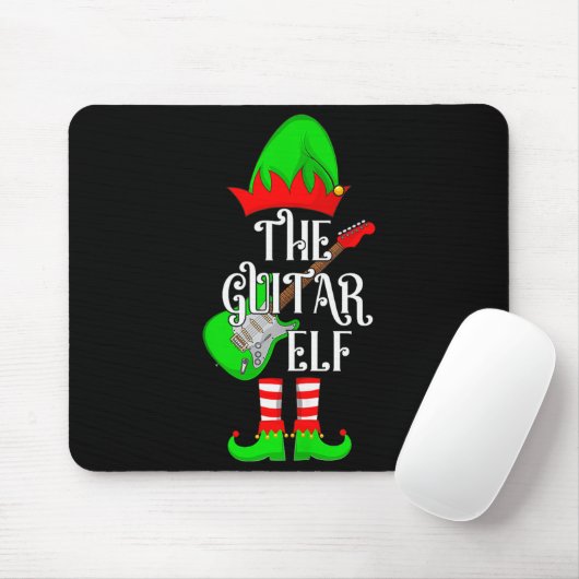 Guitar Elf Christmas Pajamas Matching Family Elf S Mousepad (Mit Mouse)