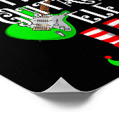 Guitar Elf Christmas Pajamas Matching Family Elf S Poster (Ecke)