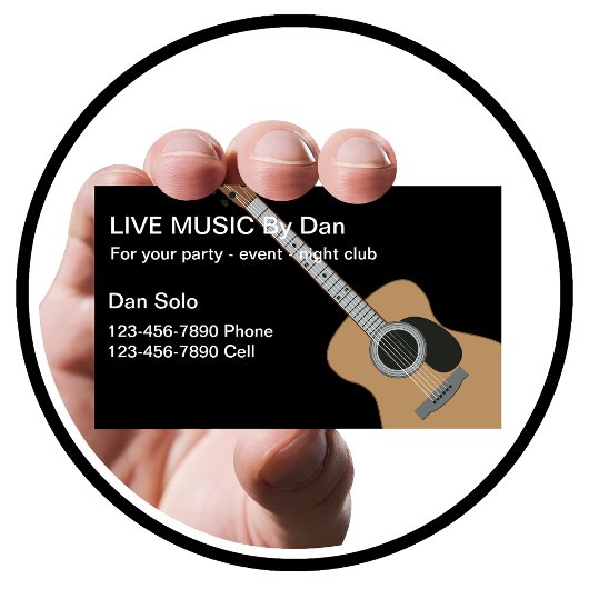 Guitar Entertainer Business Cards Visitenkarte