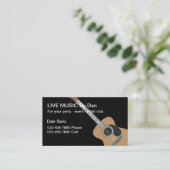 Guitar Entertainer Business Cards Visitenkarte (Stehend Vorderseite)
