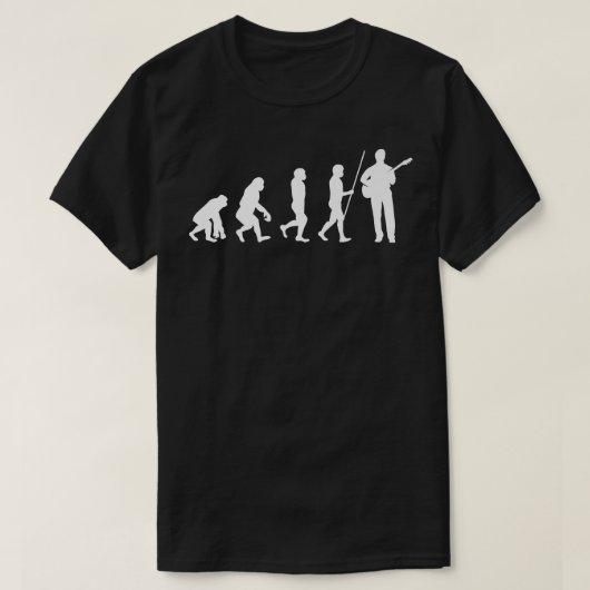 Guitar Evolution Guitarist Musician Guitar Player3 T-Shirt (Design vorne)