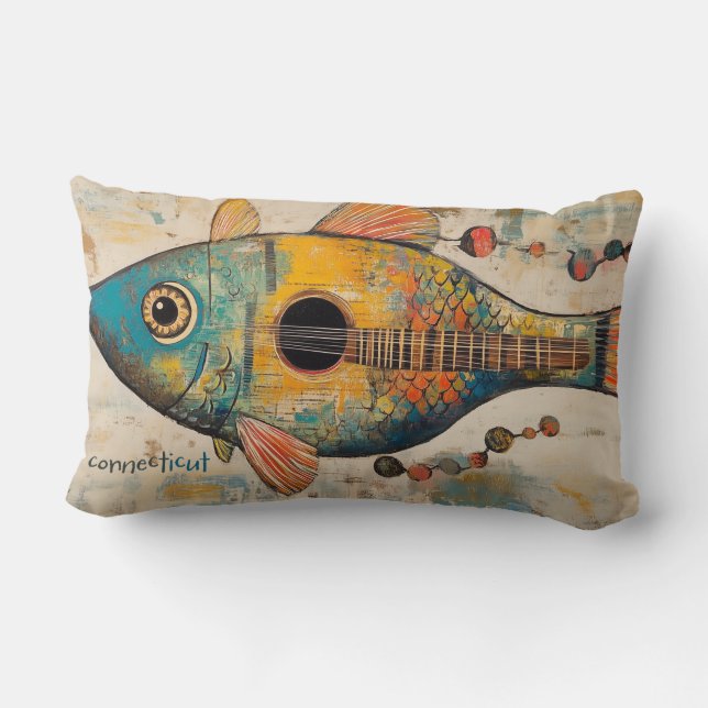 Guitar Fish Throw Kissen (Rückseite)